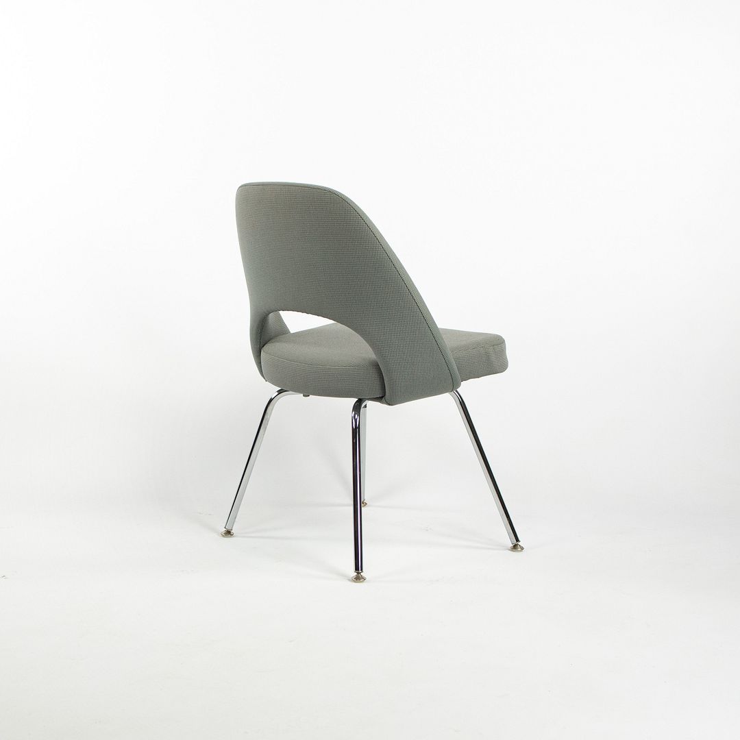2000s Saarinen Executive Side Chair, Model 72 by Eero Saarinen for Knoll in Grey-Blue Fabric, 6x Available
