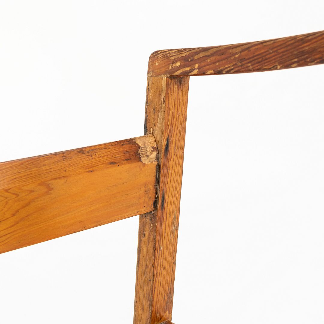 1941 Knoll Risom Three-Seater Settee Sofa by Jens Risom for Knoll Associates in Pine with New Webbing