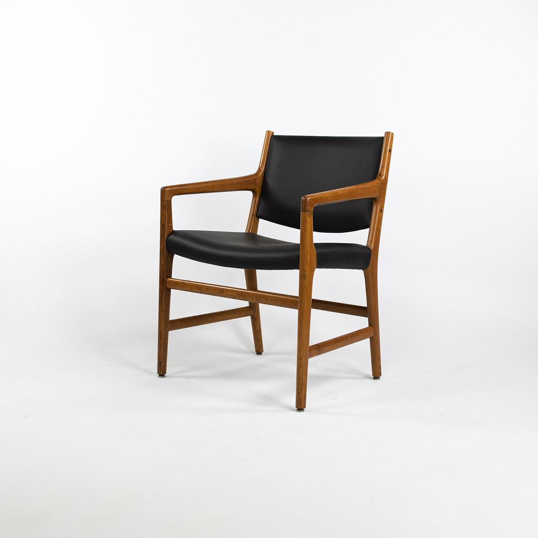 1965 JH 507 Armchairs by Hans J. Wegner for Johannes Hansen in Oak and Leather, Newly Reupholstered