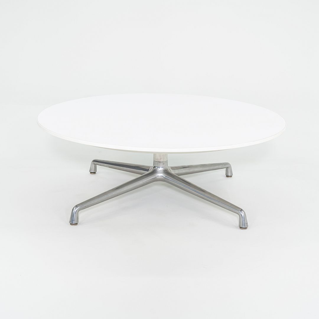 SOLD 2016  Scott Wilson for Coalesse Coffee Table White w/ Chrome Large Table 42" 2x Available