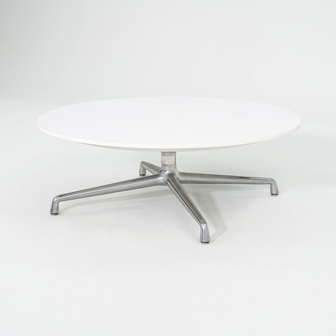 SOLD 2016  Scott Wilson for Coalesse Coffee Table White w/ Chrome Large Table 42" 2x Available