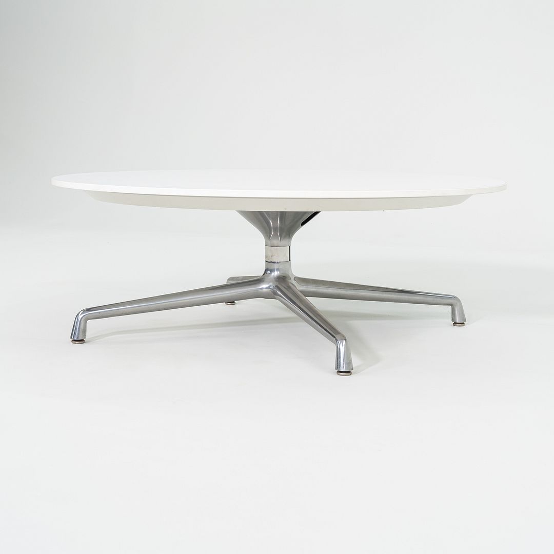 SOLD 2016  Scott Wilson for Coalesse Coffee Table White w/ Chrome Large Table 42" 2x Available