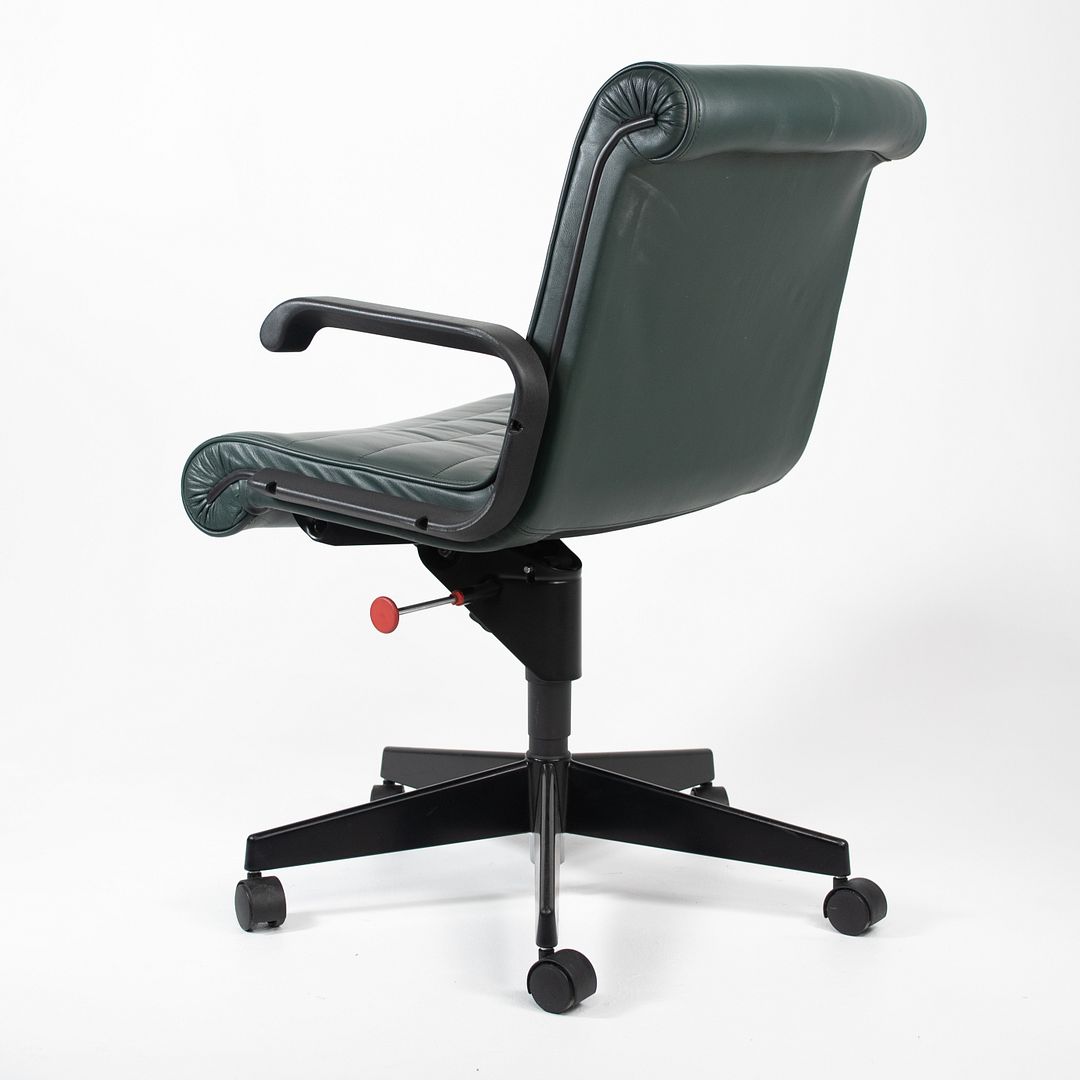 1990s Sapper Series Management Chair by Richard Sapper for Knoll in Green Leather, 12+ Available