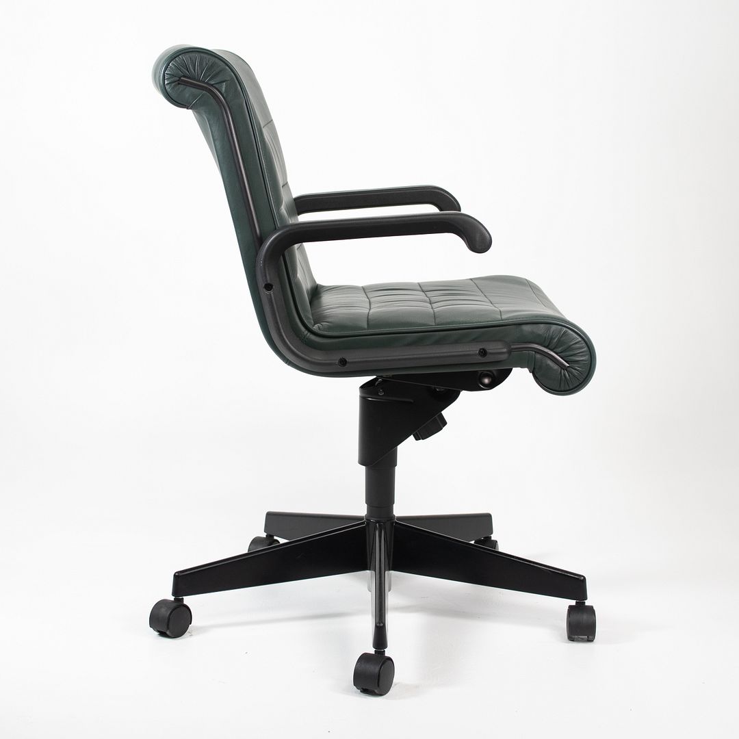 1990s Sapper Series Management Chair by Richard Sapper for Knoll in Green Leather, 12+ Available