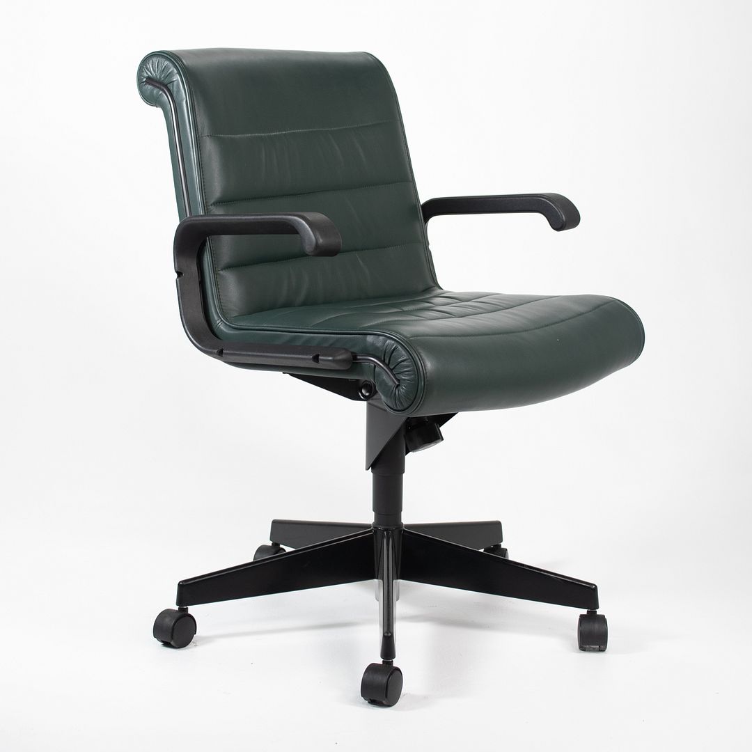 1990s Sapper Series Management Chair by Richard Sapper for Knoll in Green Leather, 12+ Available