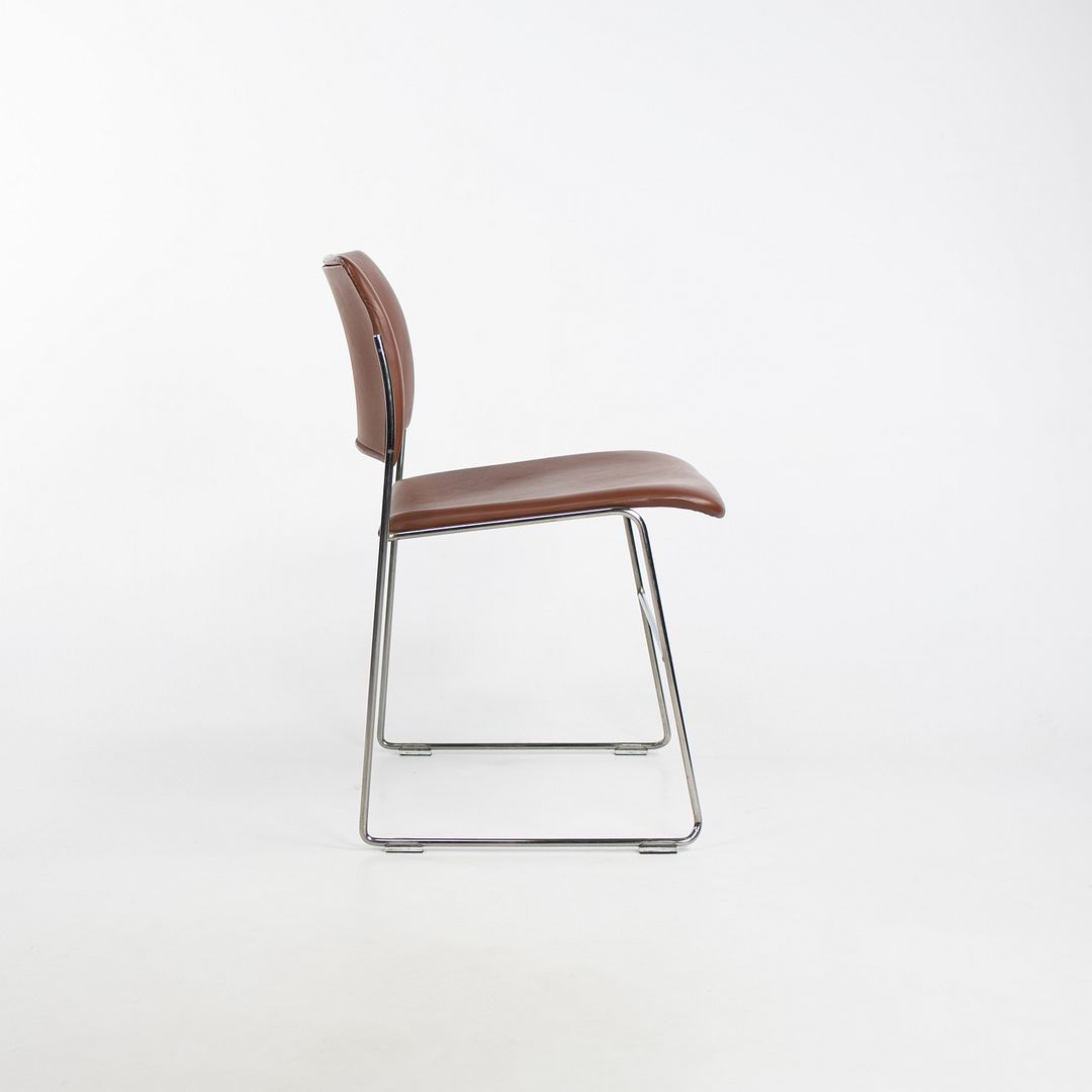 C. 1970s David Rowland for General Fireproofing 40/4 Stacking Chair in Brown