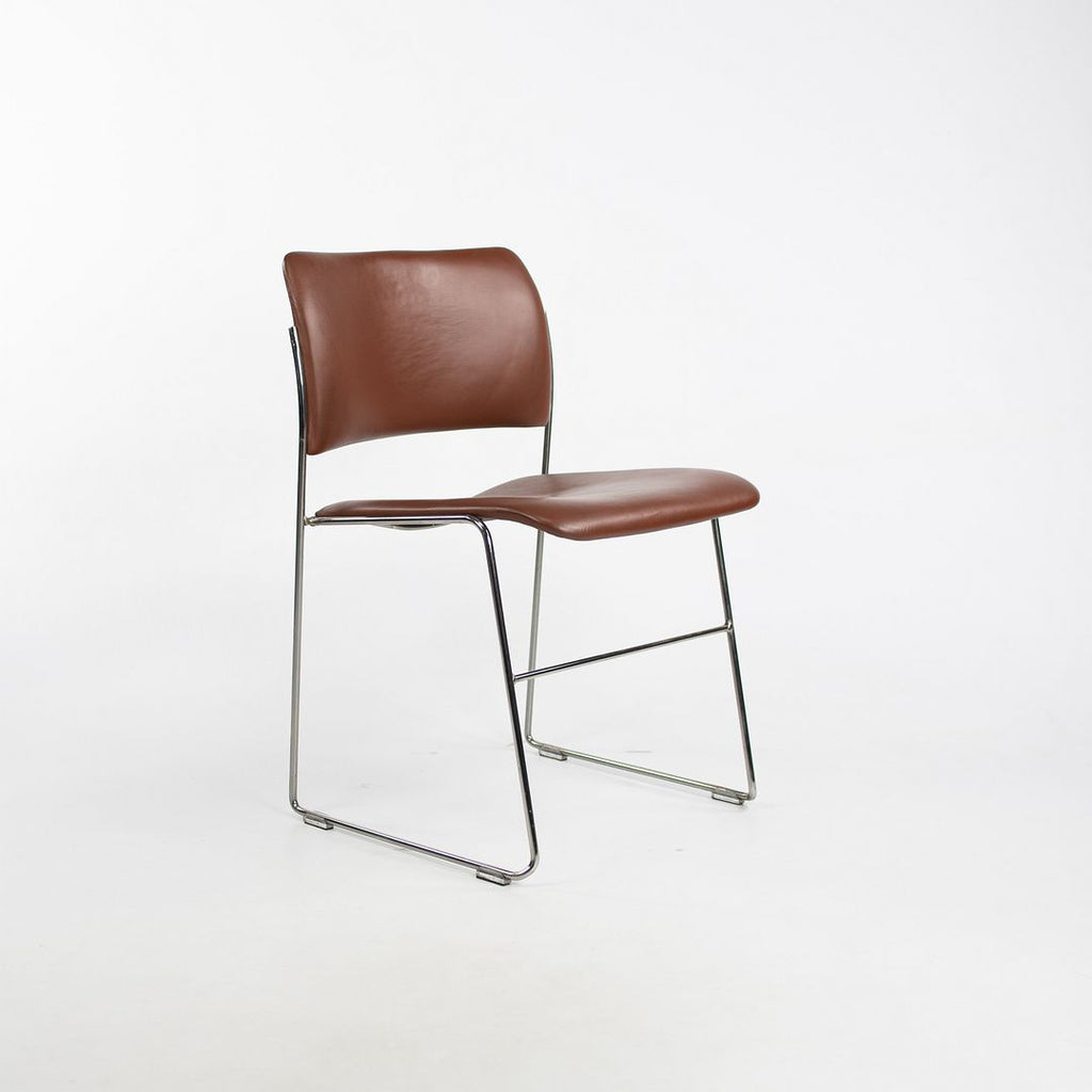 C. 1970s David Rowland for General Fireproofing 40/4 Stacking Chair in Brown