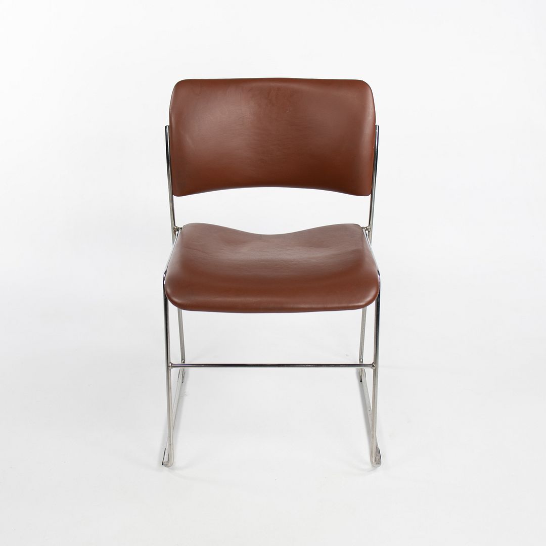 C. 1970s David Rowland for General Fireproofing 40/4 Stacking Chair in Brown