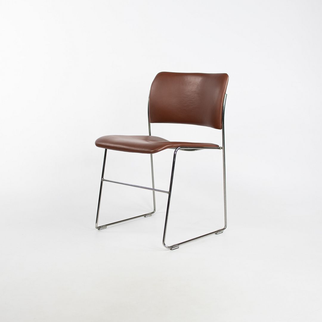 C. 1970s David Rowland for General Fireproofing 40/4 Stacking Chair in Brown