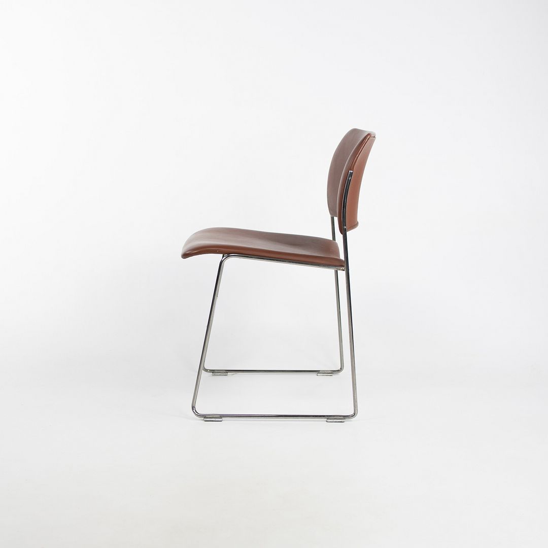 C. 1970s David Rowland for General Fireproofing 40/4 Stacking Chair in Brown