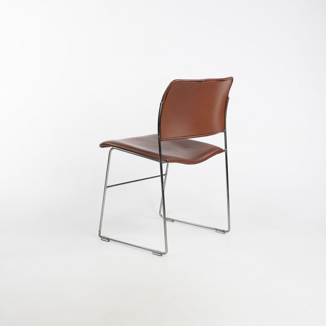C. 1970s David Rowland for General Fireproofing 40/4 Stacking Chair in Brown
