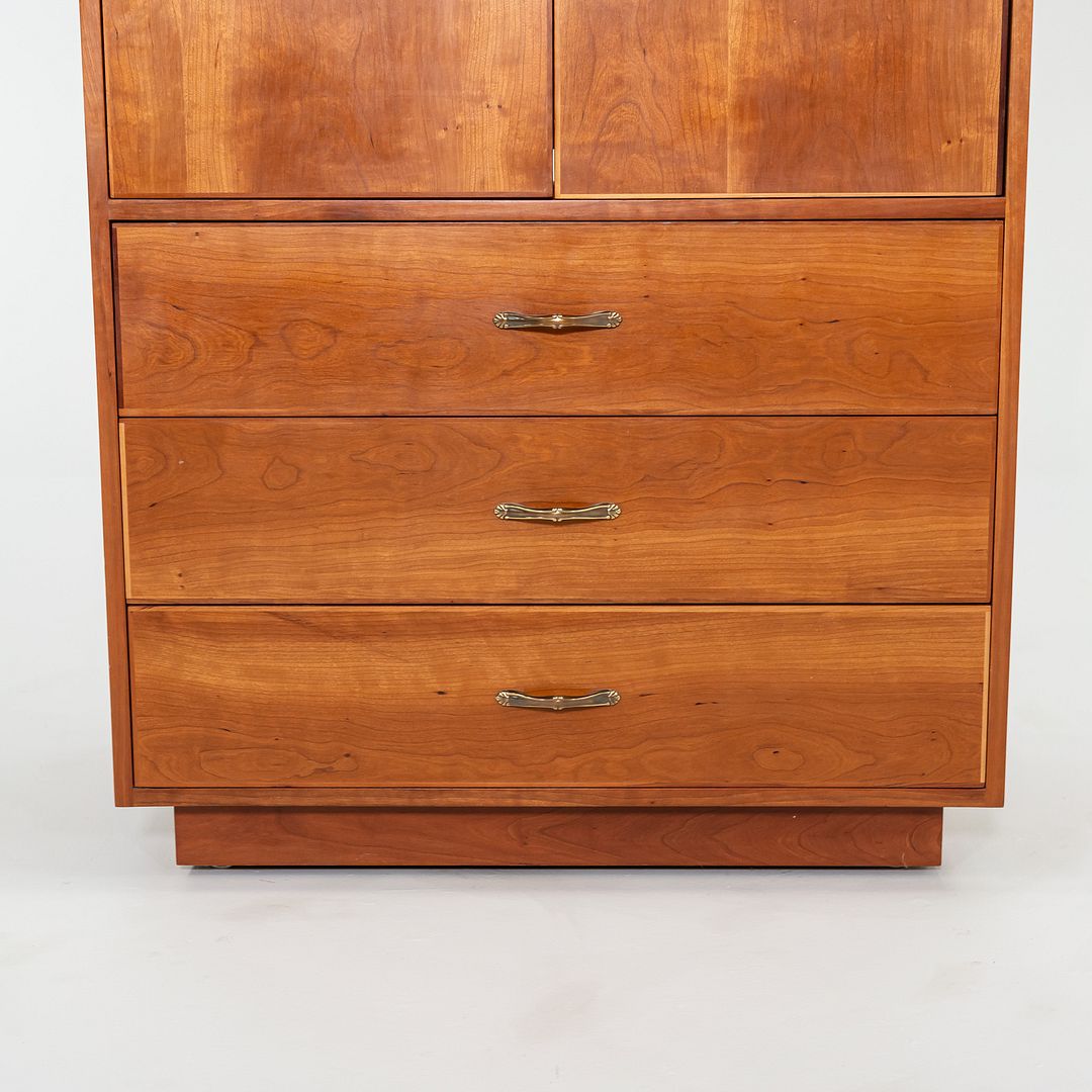 1990s Robert Lovett Custom-Designed Cherry Armoire Cabinet 24x34x60 Inches