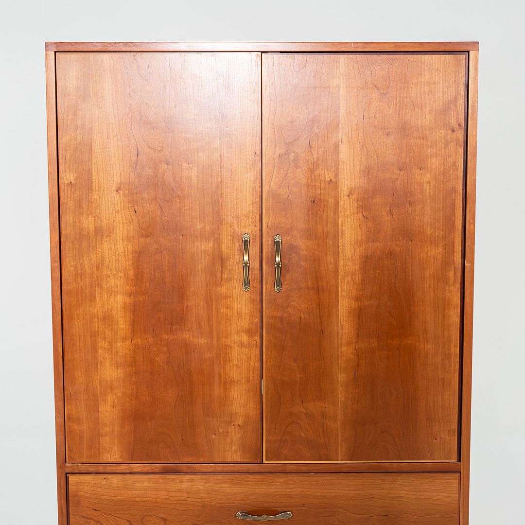 1990s Robert Lovett Custom-Designed Cherry Armoire Cabinet 24x34x60 Inches