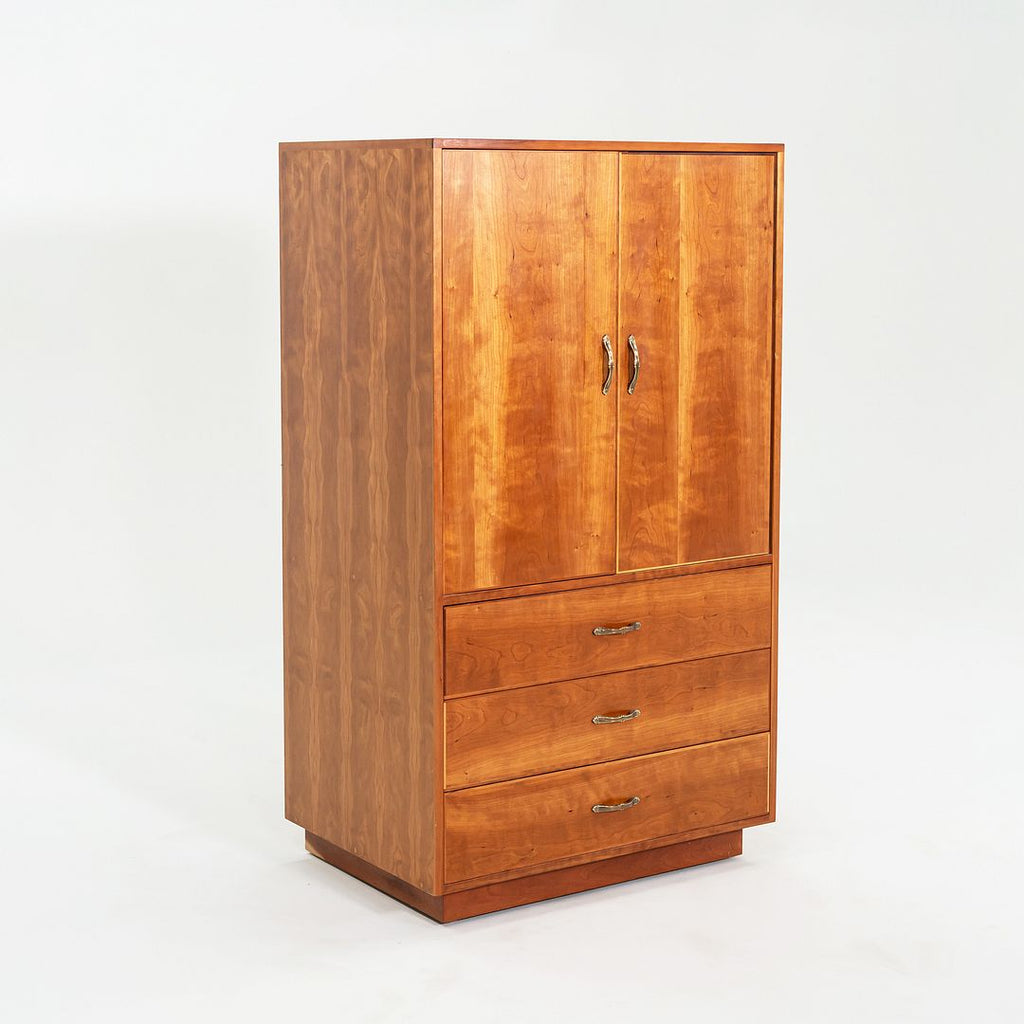 1990s Robert Lovett Custom-Designed Cherry Armoire Cabinet 24x34x60 Inches