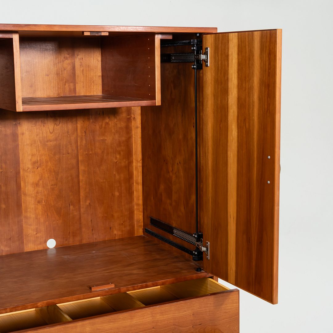 1990s Robert Lovett Custom-Designed Cherry Armoire Cabinet 24x34x60 Inches