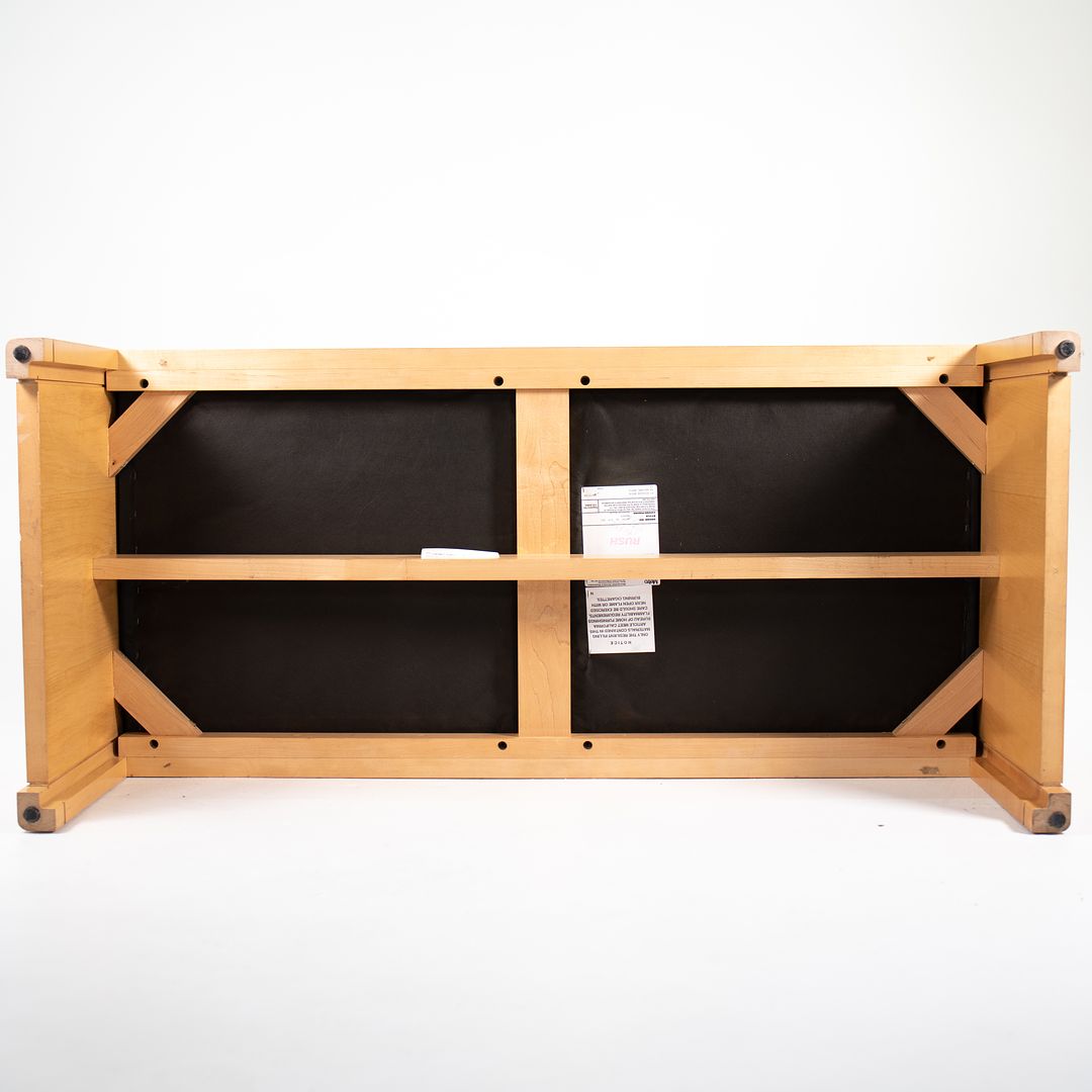 1995 2-Seater Mission Bench by Brian Kane for Metropolitan Furniture in Maple and Black Leather