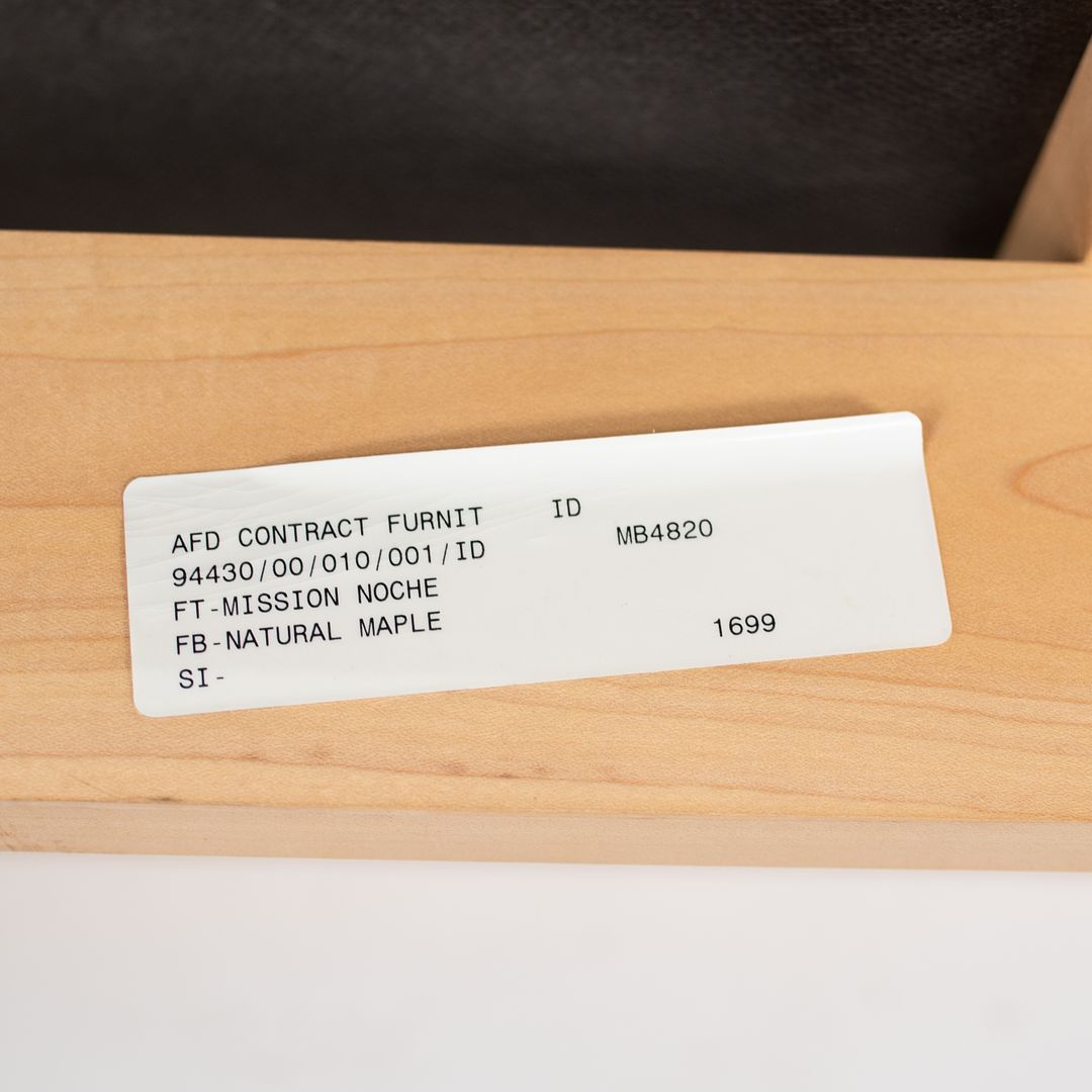 1995 2-Seater Mission Bench by Brian Kane for Metropolitan Furniture in Maple and Black Leather