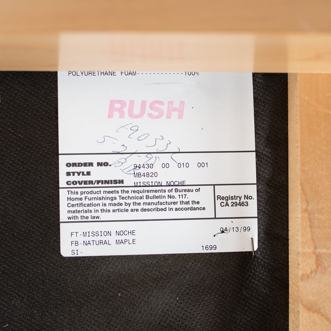 1995 2-Seater Mission Bench by Brian Kane for Metropolitan Furniture in Maple and Black Leather