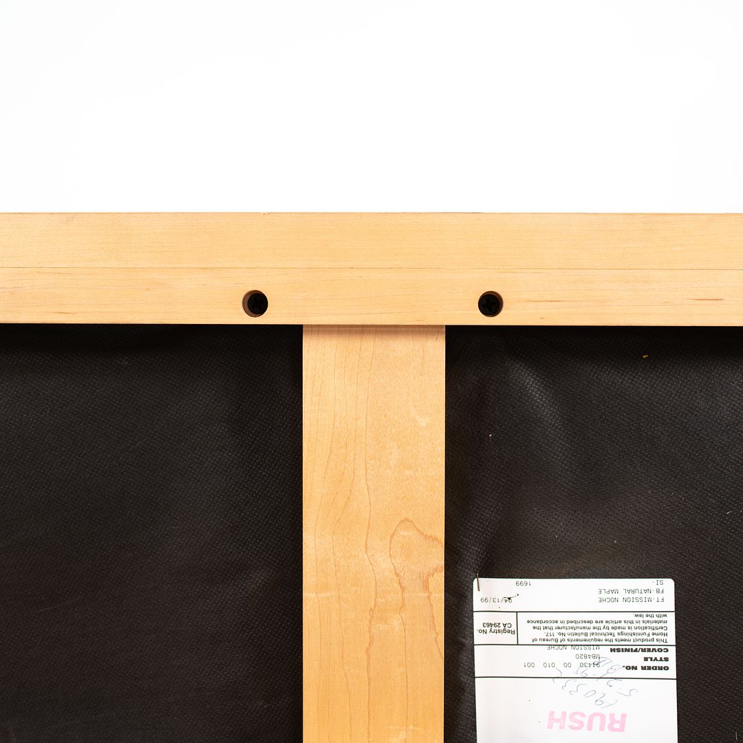 1995 2-Seater Mission Bench by Brian Kane for Metropolitan Furniture in Maple and Black Leather