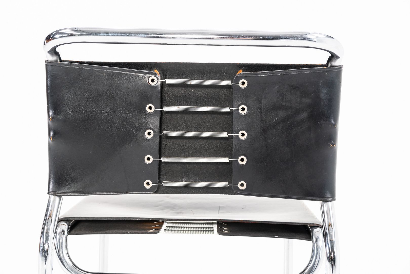 1974 Set of Eight Zographos CH66 Side Chairs by Nicos Zographos for General Fireproofing Company in Black Leather