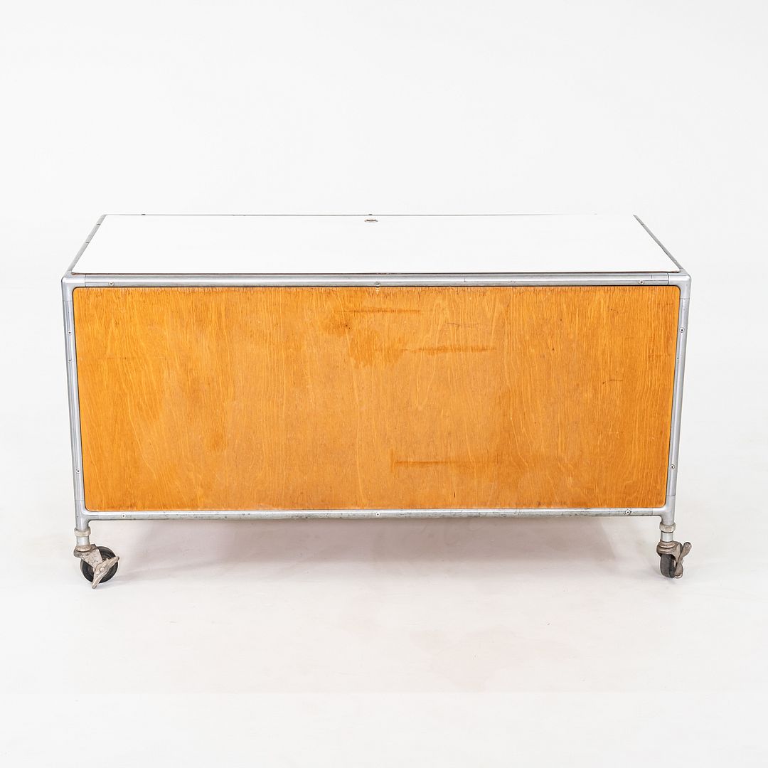 1960s Henry P. Glass for Fleetwood Zeeland Flexible Storage Cabinet on Casters