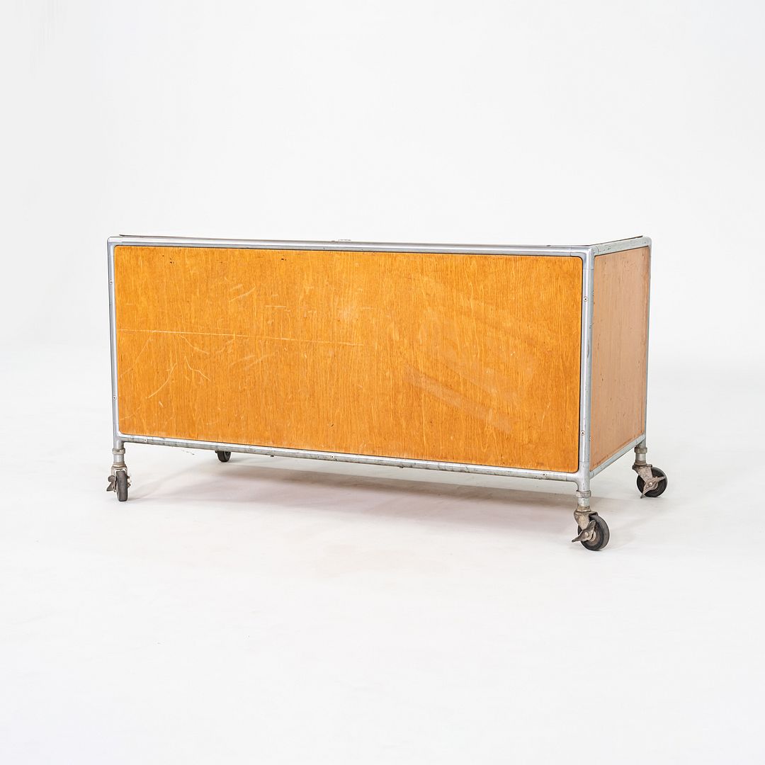 1960s Henry P. Glass for Fleetwood Zeeland Flexible Storage Cabinet on Casters