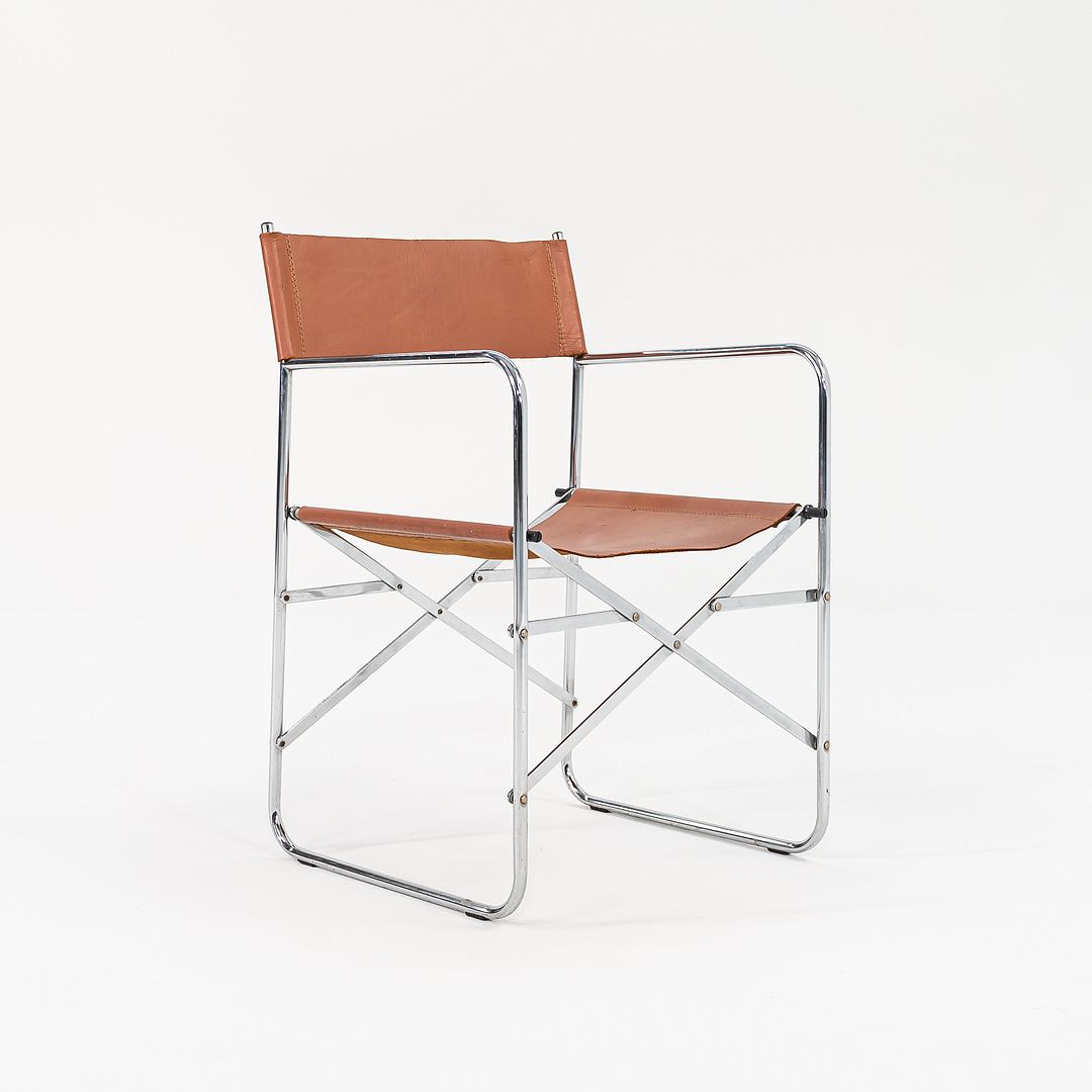 C. 1970s Pair of Folding Campaign Chairs by Chairworks Taiwan Ltd. in Steel