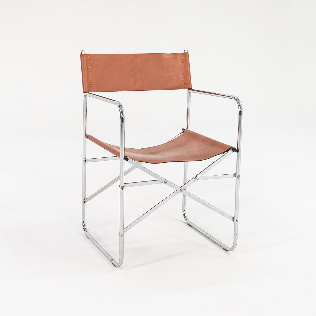 C. 1970s Pair of Folding Campaign Chairs by Chairworks Taiwan Ltd. in Steel