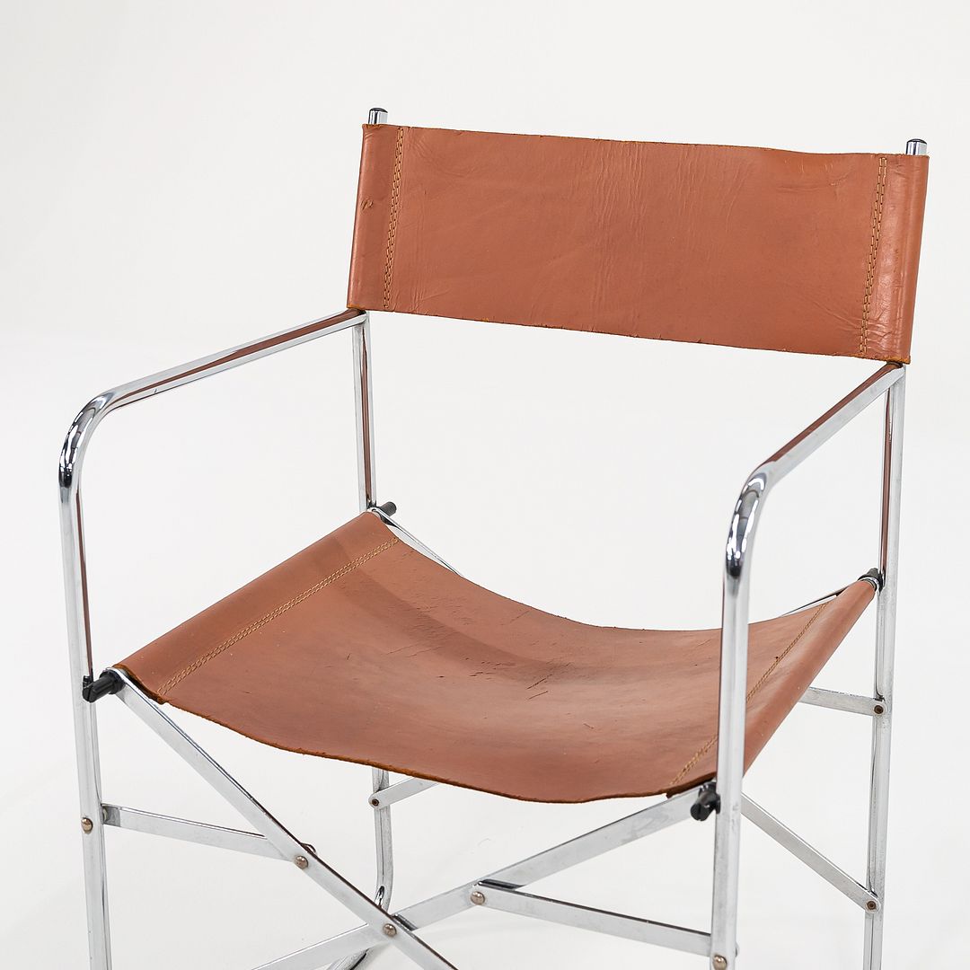 C. 1970s Pair of Folding Campaign Chairs by Chairworks Taiwan Ltd. in Steel