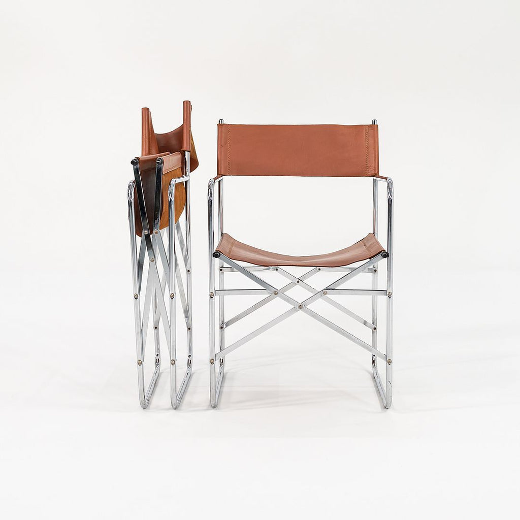 C. 1970s Pair of Folding Campaign Chairs by Chairworks Taiwan Ltd. in Steel