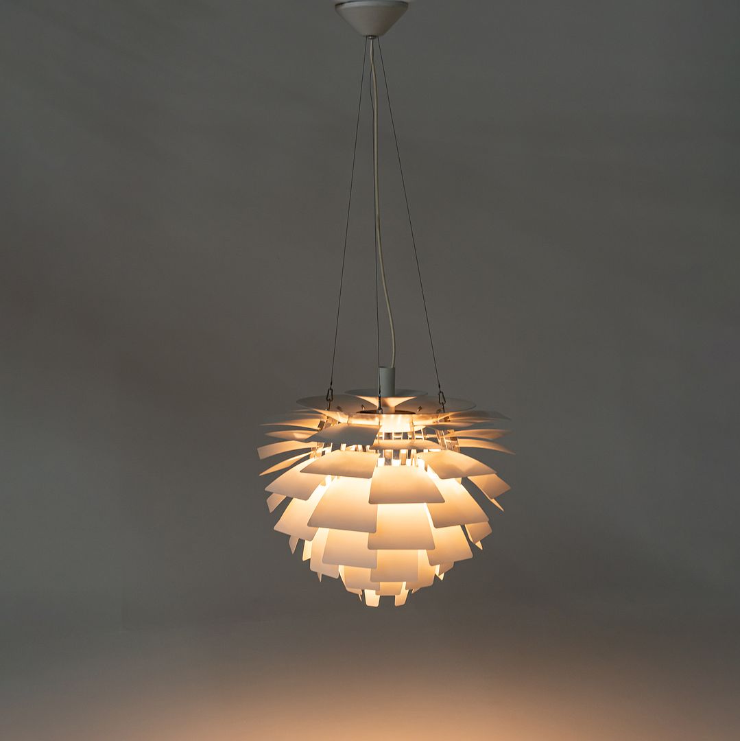 1970s Poul Henningsen for Louis Poulsen Large Artichoke Pendant Lamp in White