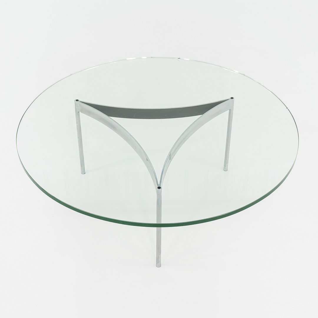 1960s Glass & Chromed Steel Coffee Table in the manner of Fabricius and Kastholm