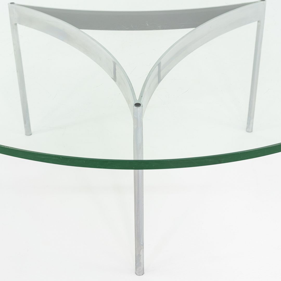 1960s Glass & Chromed Steel Coffee Table in the manner of Fabricius and Kastholm