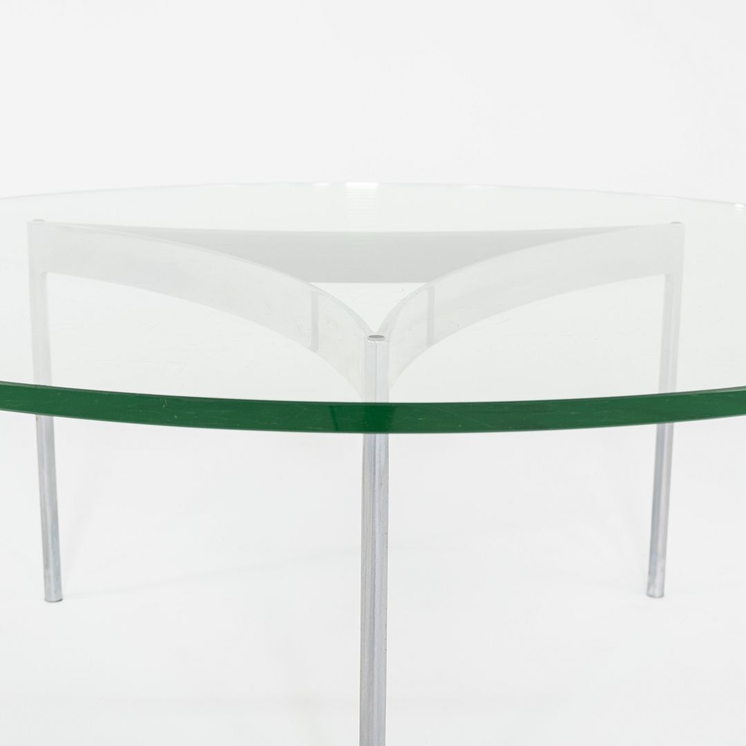1960s Glass & Chromed Steel Coffee Table in the manner of Fabricius and Kastholm