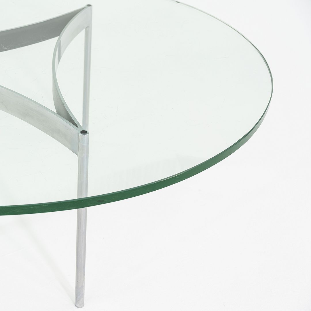 1960s Glass & Chromed Steel Coffee Table in the manner of Fabricius and Kastholm