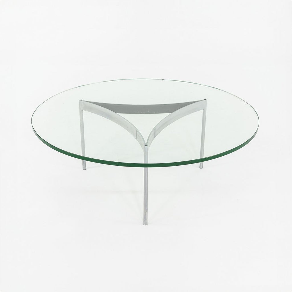 1960s Glass & Chromed Steel Coffee Table in the manner of Fabricius and Kastholm