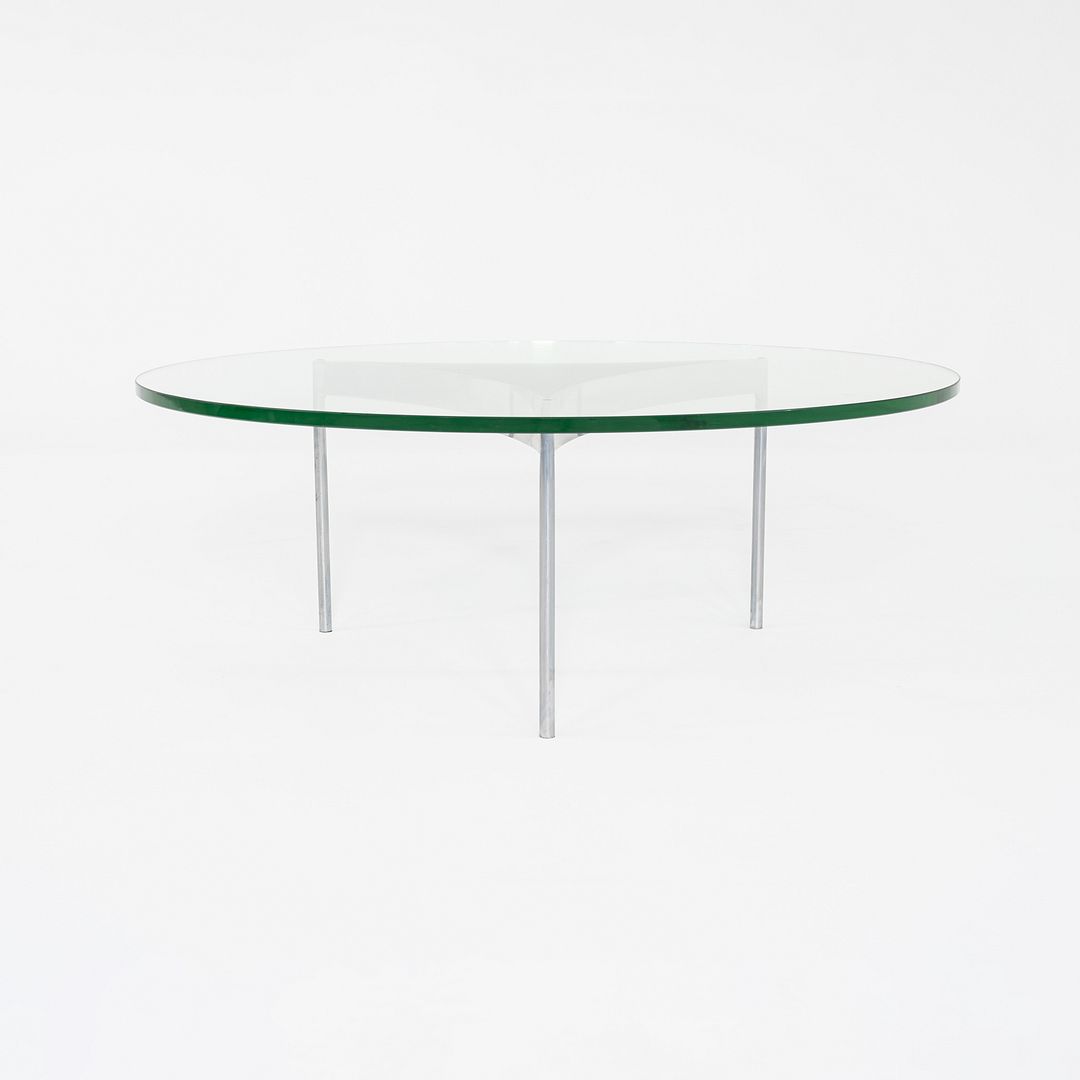 1960s Glass & Chromed Steel Coffee Table in the manner of Fabricius and Kastholm