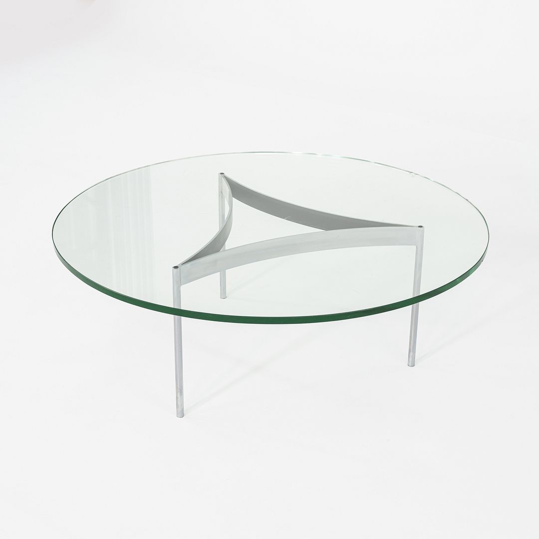 1960s Glass & Chromed Steel Coffee Table in the manner of Fabricius and Kastholm