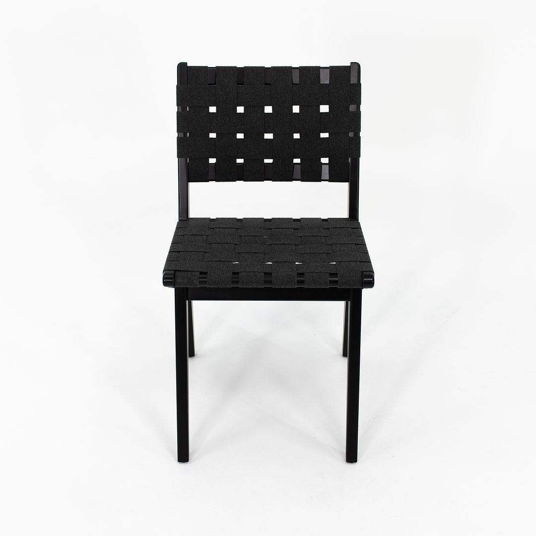 2021 Risom Side Chair, 666C-WB by Jens Risom for Knoll Maple, Cotton Webbing, Plastic, Metal