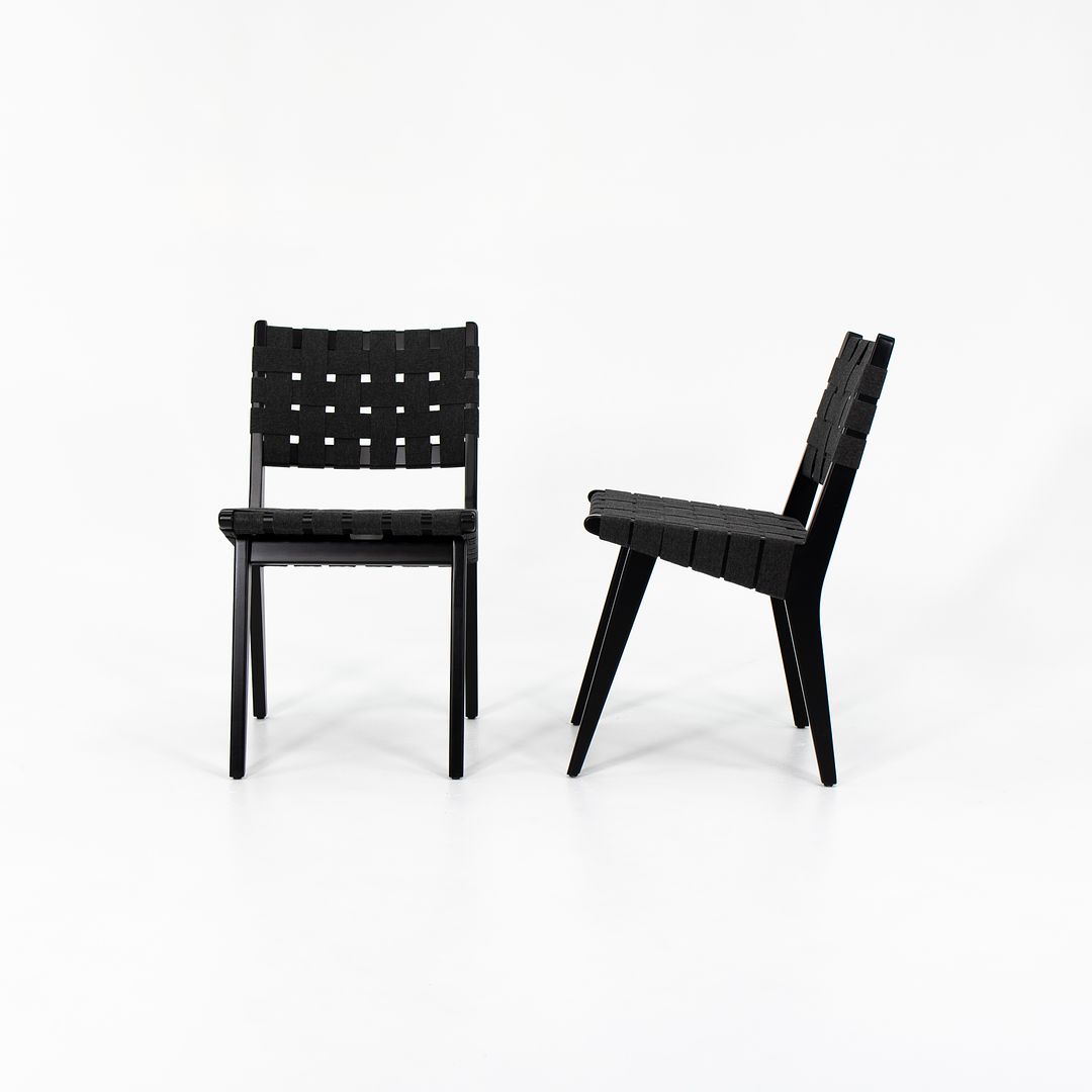 2021 Risom Side Chair, 666C-WB by Jens Risom for Knoll Maple, Cotton Webbing, Plastic, Metal