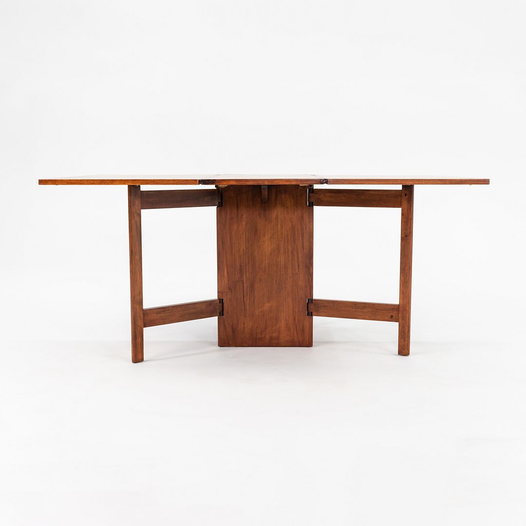 C. 1954 George Nelson Herman Miller Gate Leg Dining Table in Mahogany Model 4656