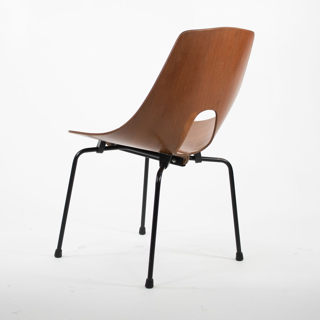 1950s Bentwood Dining Chairs by Carlo Ratti for Industria Legni Curvi Plywood, Teak, Steel, Paint