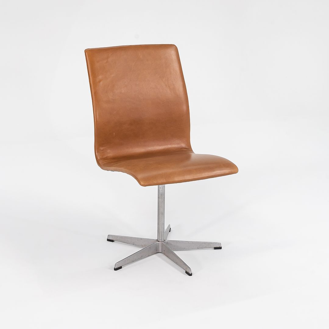 1973 Pair of Oxford Chairs, Model 3171T by Arne Jacobsen for Fritz Hansen in New Cognac Leather