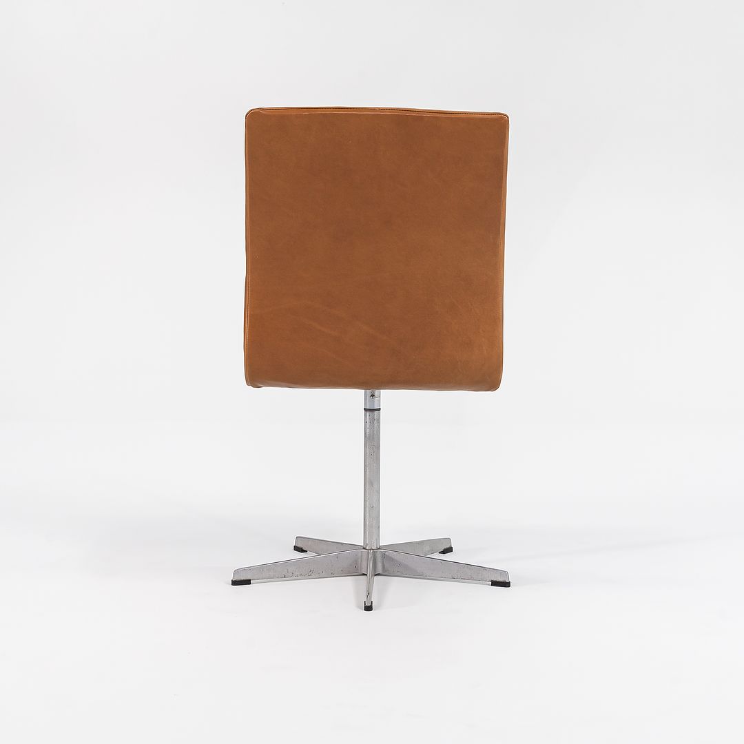 1973 Pair of Oxford Chairs, Model 3171T by Arne Jacobsen for Fritz Hansen in New Cognac Leather