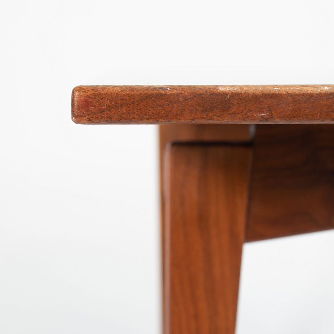 1960s Jens Risom Walnut Side Table with Faux Walnut Laminate Top 24x22 inches