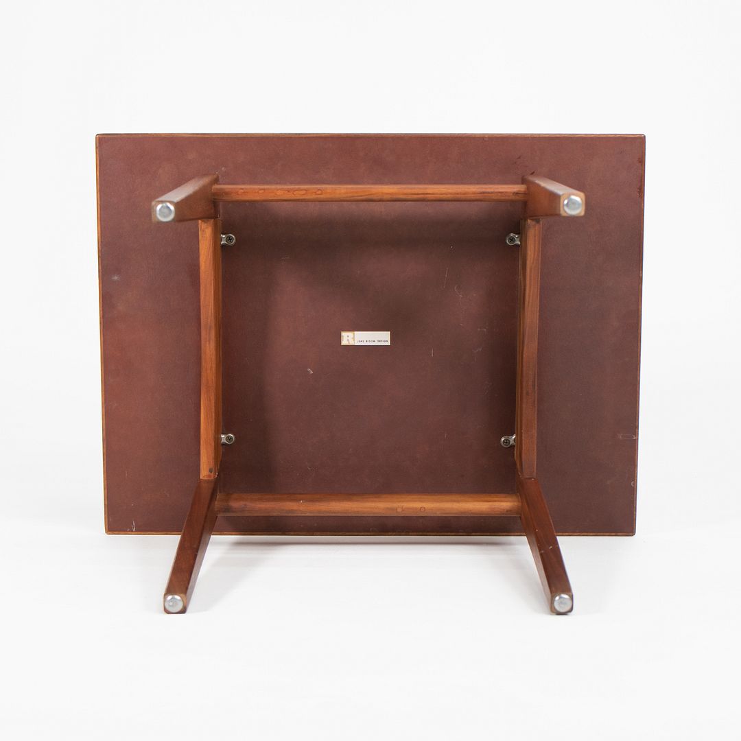 1960s Jens Risom Walnut Side Table with Faux Walnut Laminate Top 24x22 inches