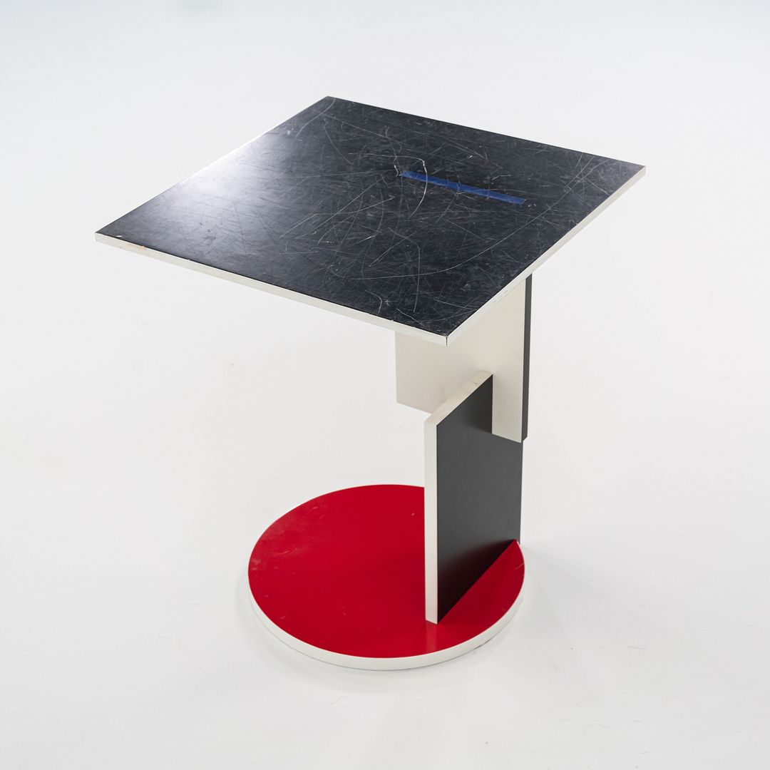 1970s De Stijl 'Schroeder 1' Side Table Designed by Gerrit Rietveld for Cassina