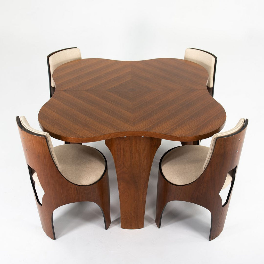 SOLD 1966 Four Cylindra Dining Chairs and Extension Table by Henry P. Glass for Richbilt Manufacturing