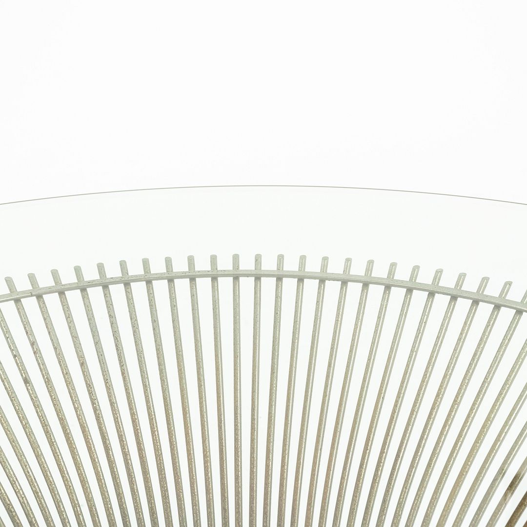 1970s Platner Coffee Table, 3714T by Warren Platner for Knoll in Nickel Plated Steel Wire Rod with 42 inch Top