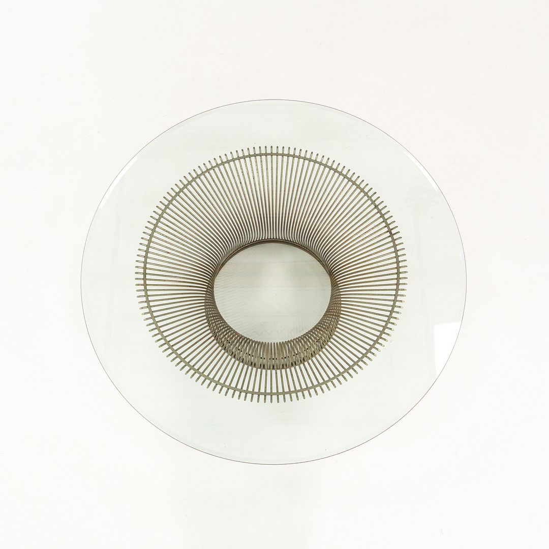 1970s Platner Coffee Table, 3714T by Warren Platner for Knoll in Nickel Plated Steel Wire Rod with 42 inch Top